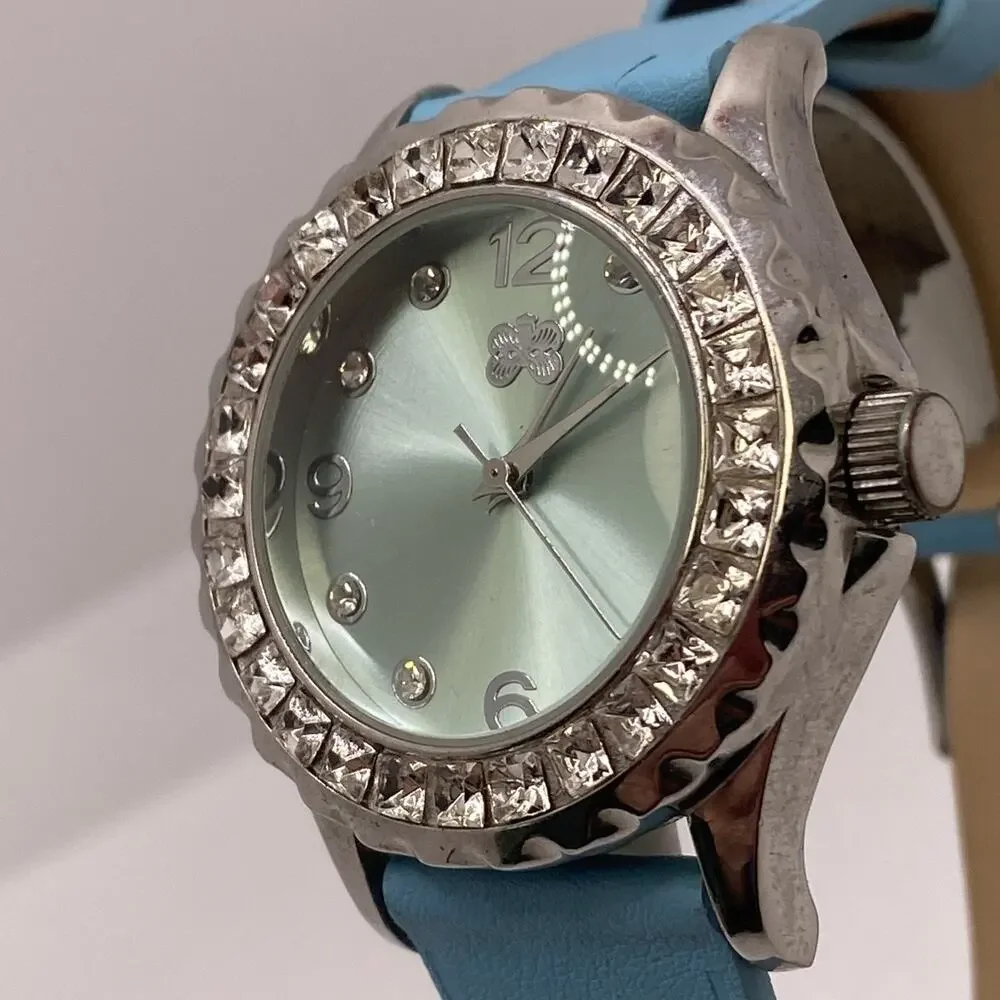 Curations Womens Silver Rhinestone Watch New Battery
